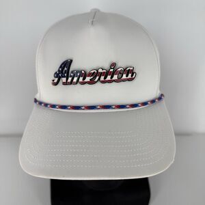 Branded Bills America Rope Hat White Snapback USA Flag Golf Cap